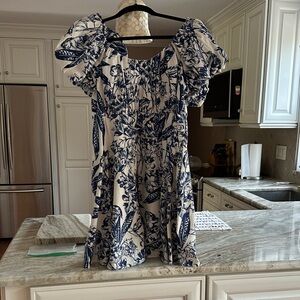 Abercrombie & Fitch Blue and White Floral Mini Dress